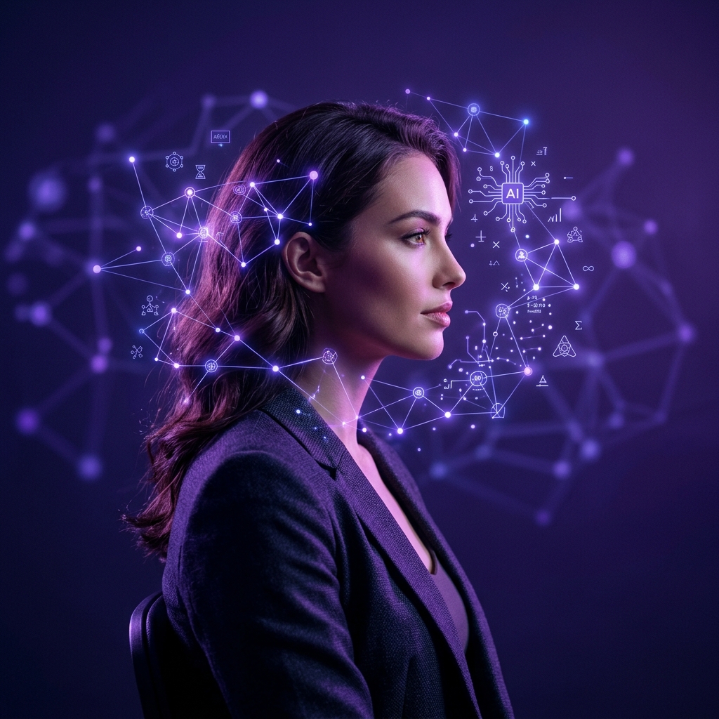Mulher futurista AI